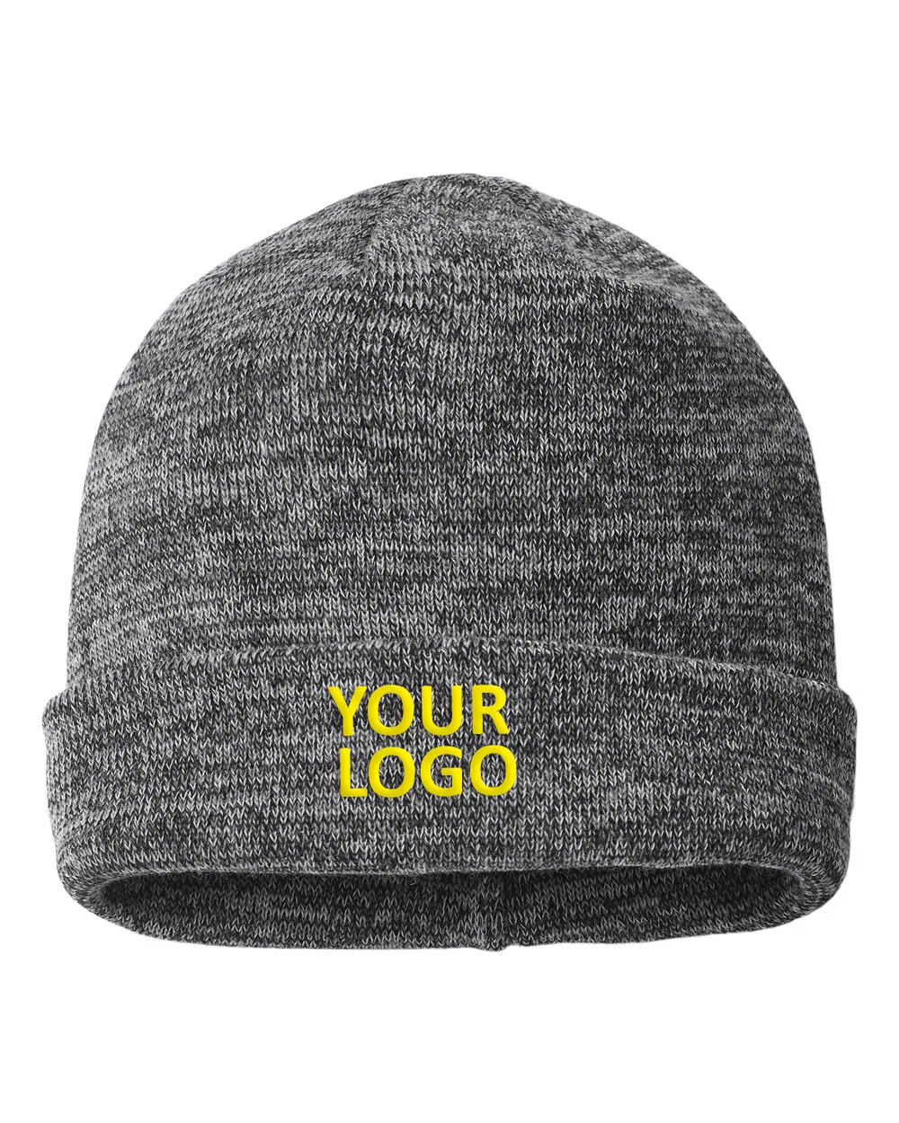 Richardson Custom Marled Beanies, Black/ Grey