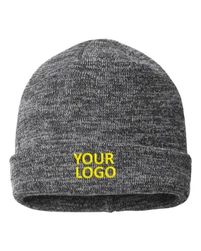Richardson Custom Marled Beanies, Black/ Grey