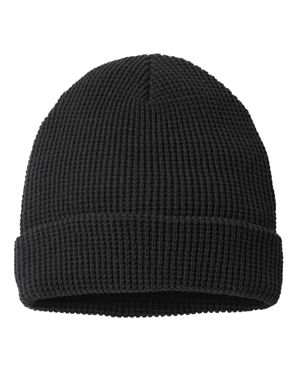 Richardson Waffle Cuffed Custom Beanies, Black
