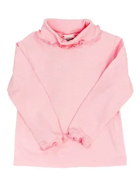 Ruffle Turtleneck - Medium Pink