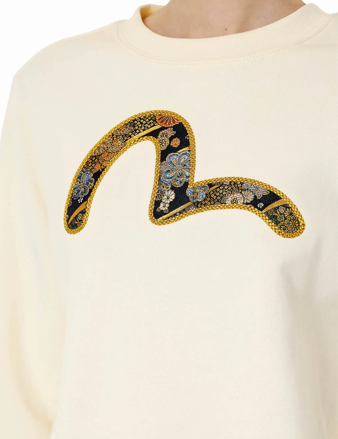 Seagull Brocade Appliqué and Logo Embroidery Regular Fit Sweatshirt