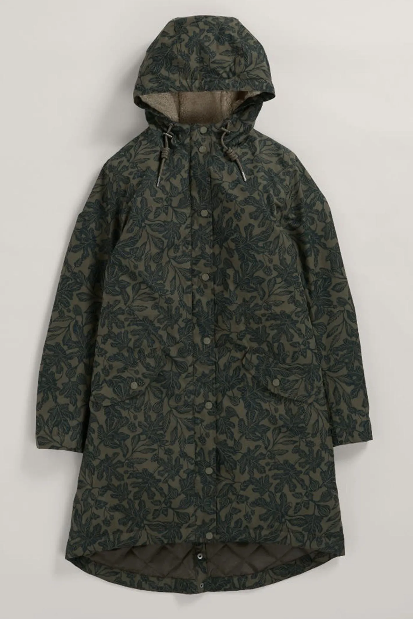 Seasalt Plant Hunter 2 Raincoat Fig Tree Lino Highland Green RN35822-32745