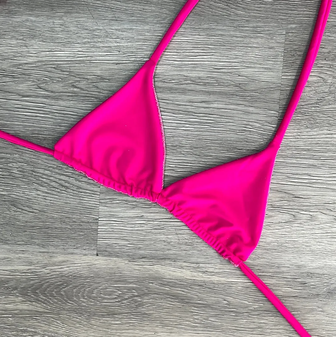 Shimmer Pink Triangle Top