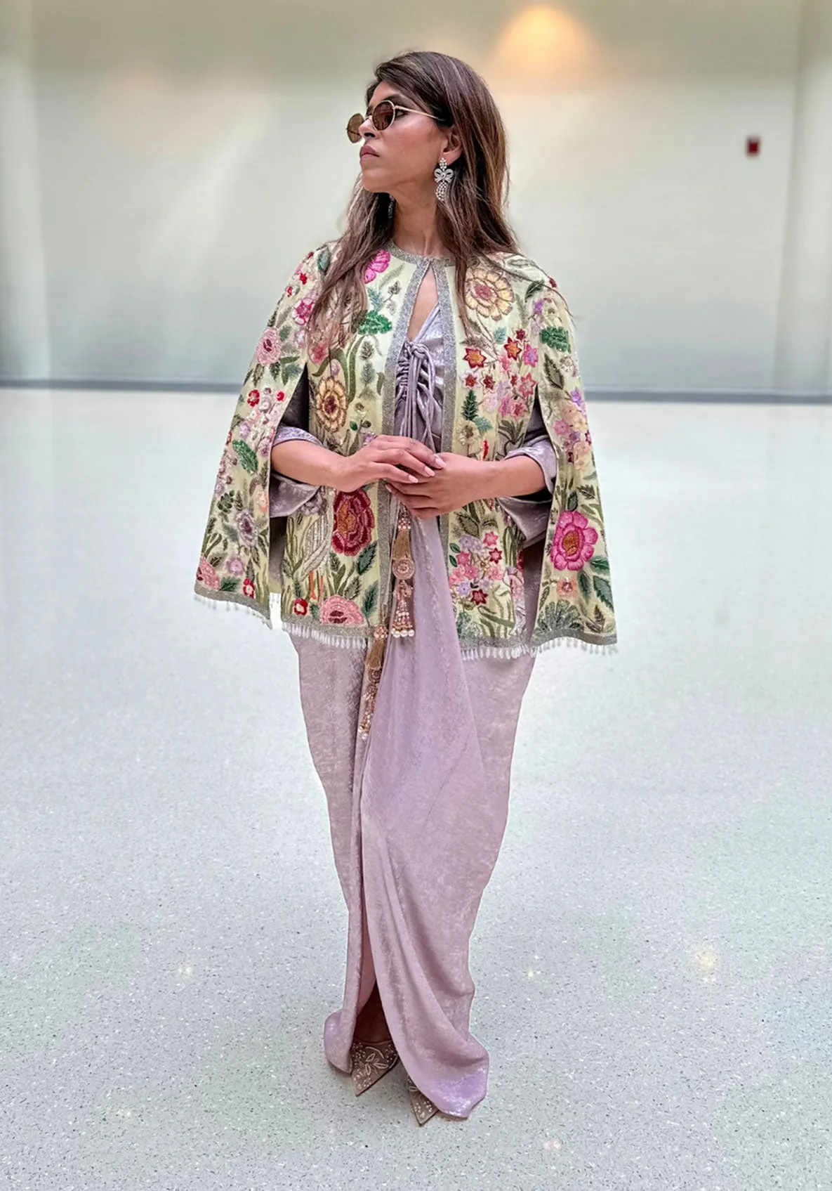 Silk Asymmetric Cape