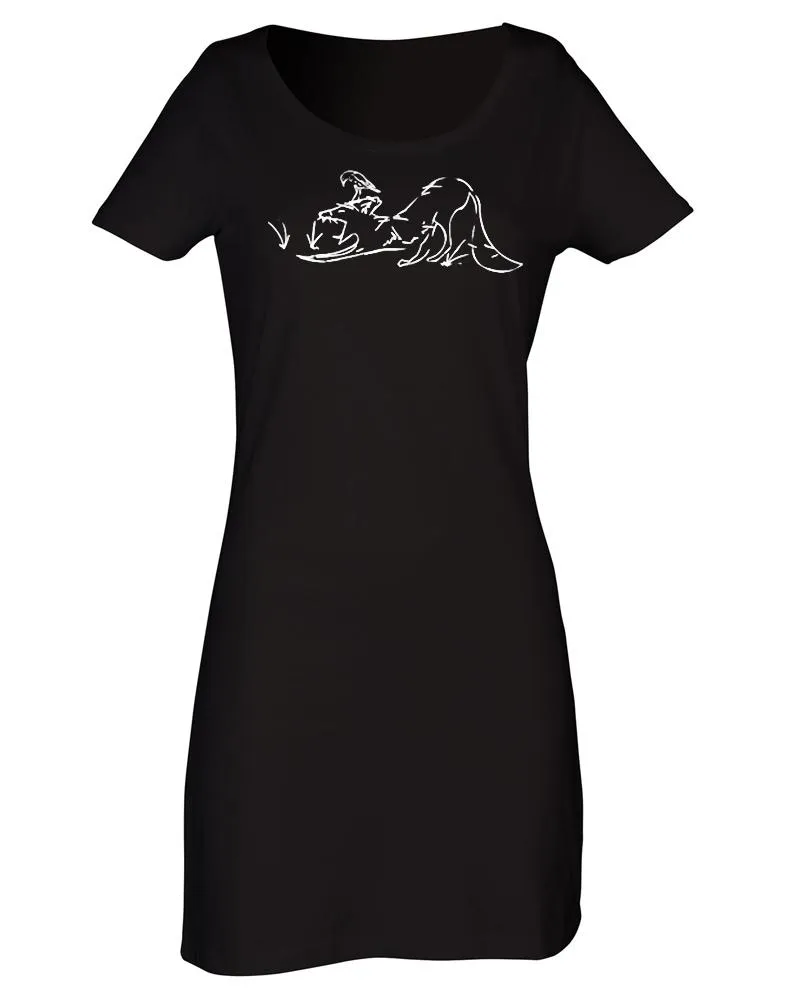 Sleepy fox t-shirt dress