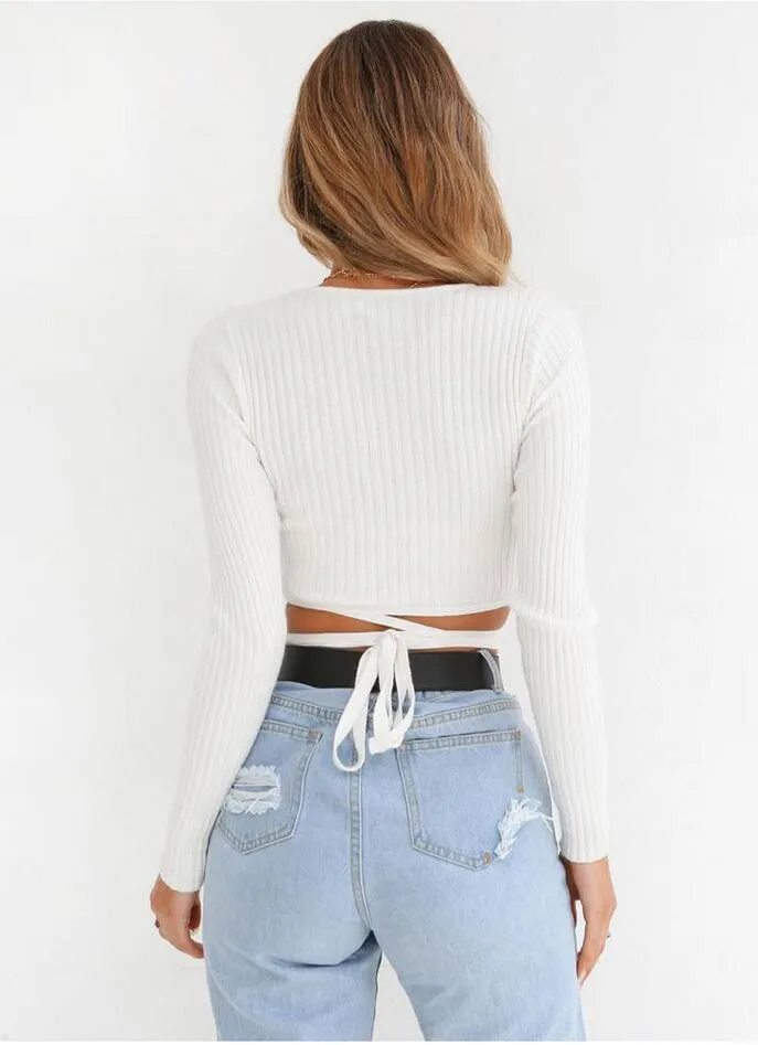 Slim V-Neck Crop Top