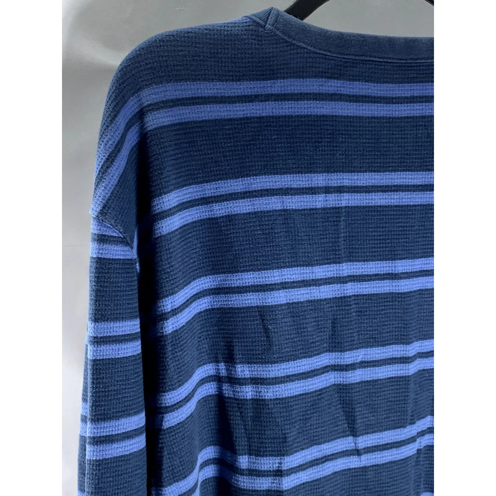 SONOMA LIFE STYLE Men's Blue Striped Thermal Crewneck Long Sleeve T-Shirt SZ 2XL