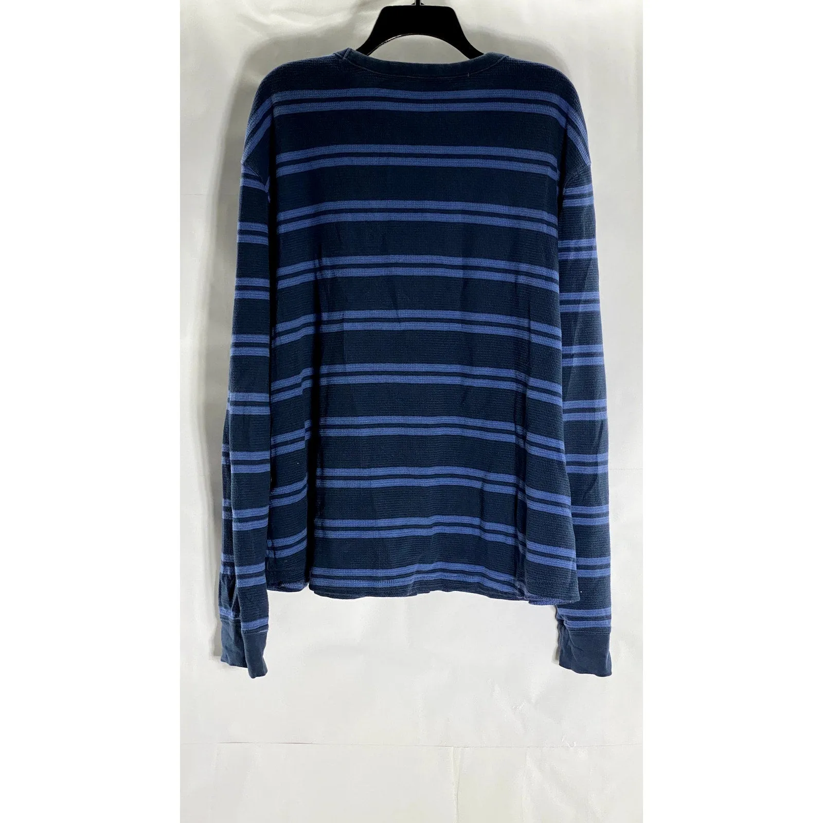 SONOMA LIFE STYLE Men's Blue Striped Thermal Crewneck Long Sleeve T-Shirt SZ 2XL