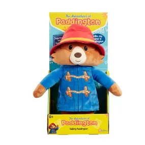 The Adventures of Paddington TV Bear Talking Soft Toy Teddy for Babies and Toddlers, 25cm