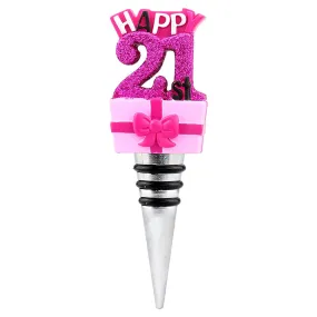 Top Shelf 21st Birthday Present Wine Stopper (WS)