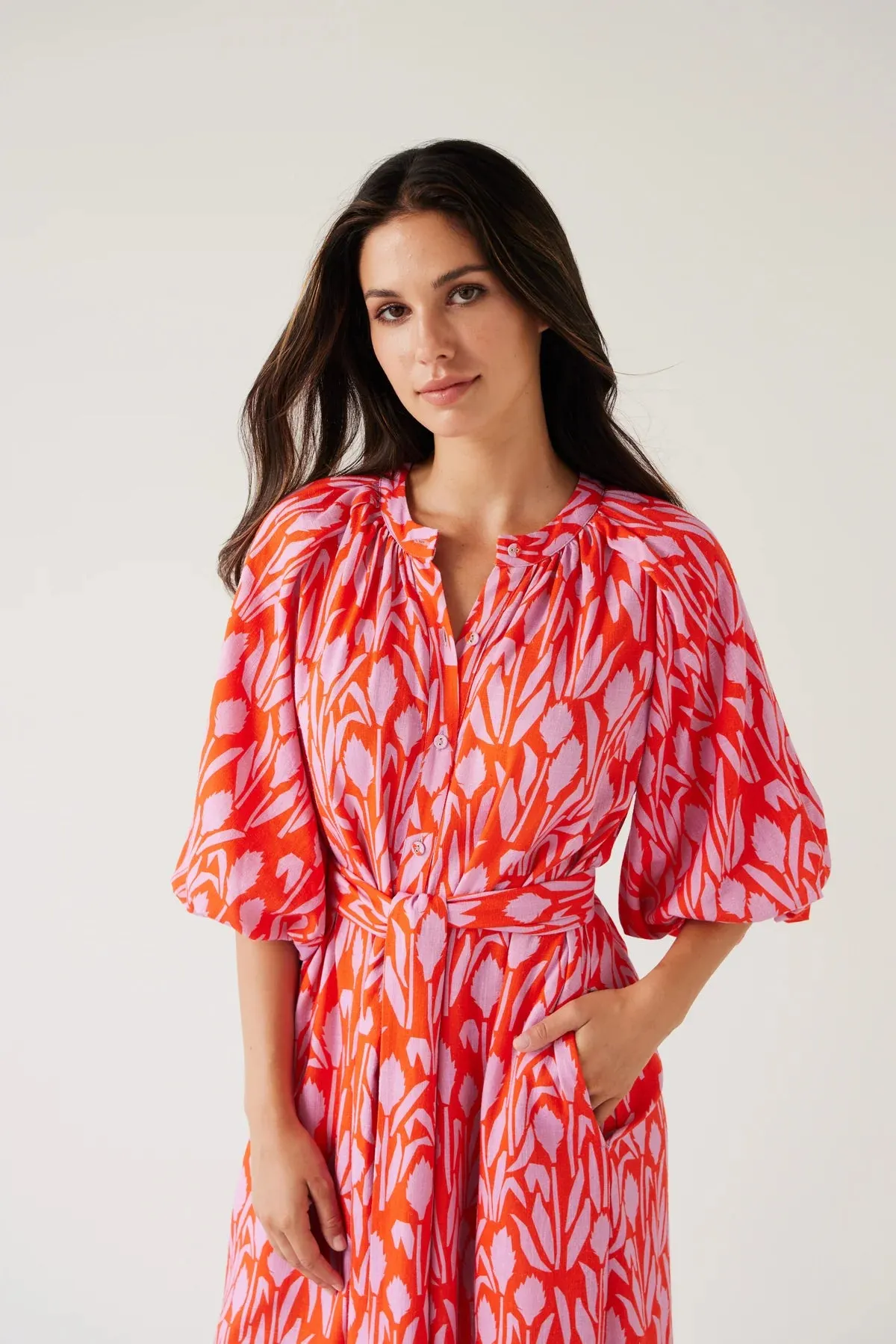 Tuesday Crown Dress Flamingo