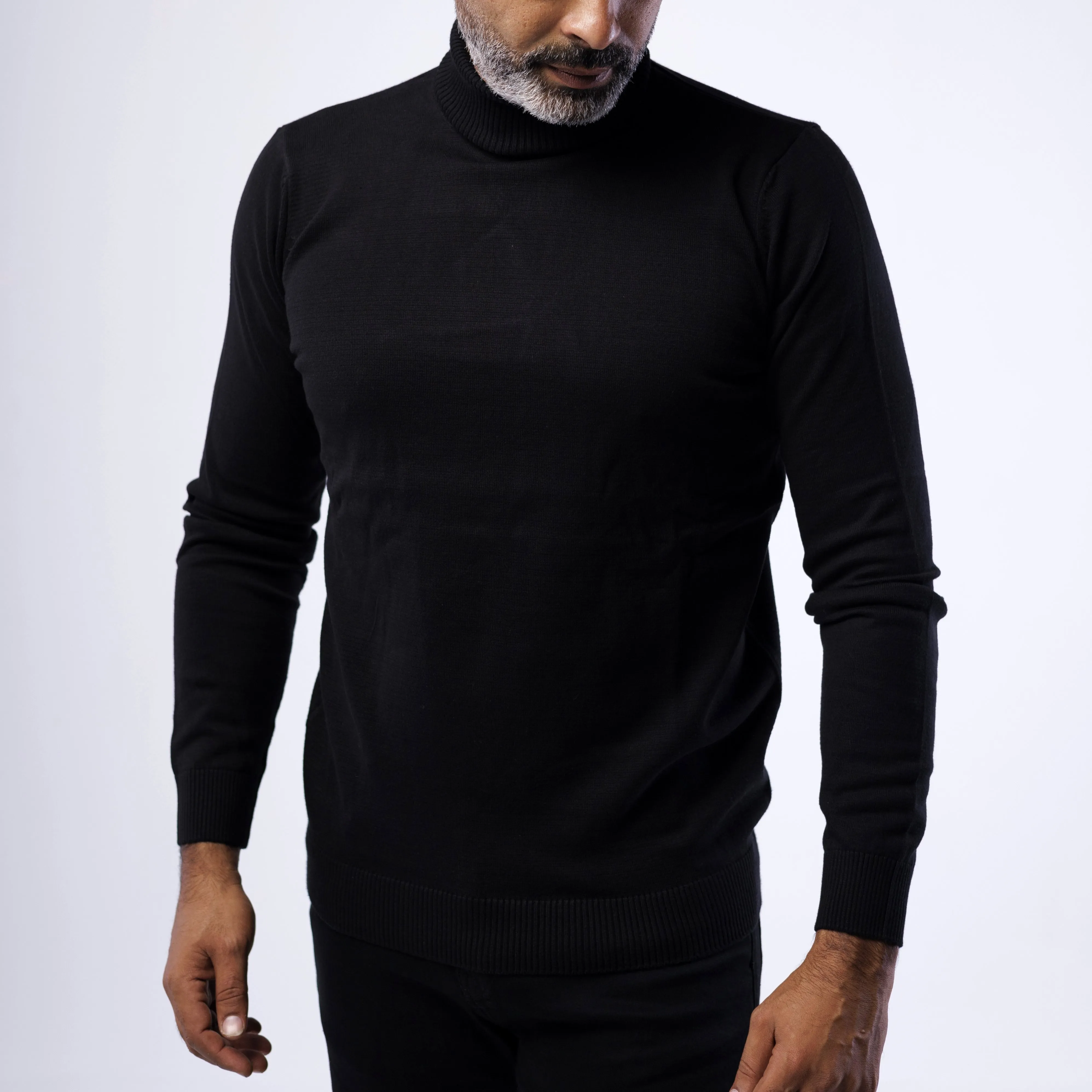 TURTLENECK COTTON SWEATSHIRT