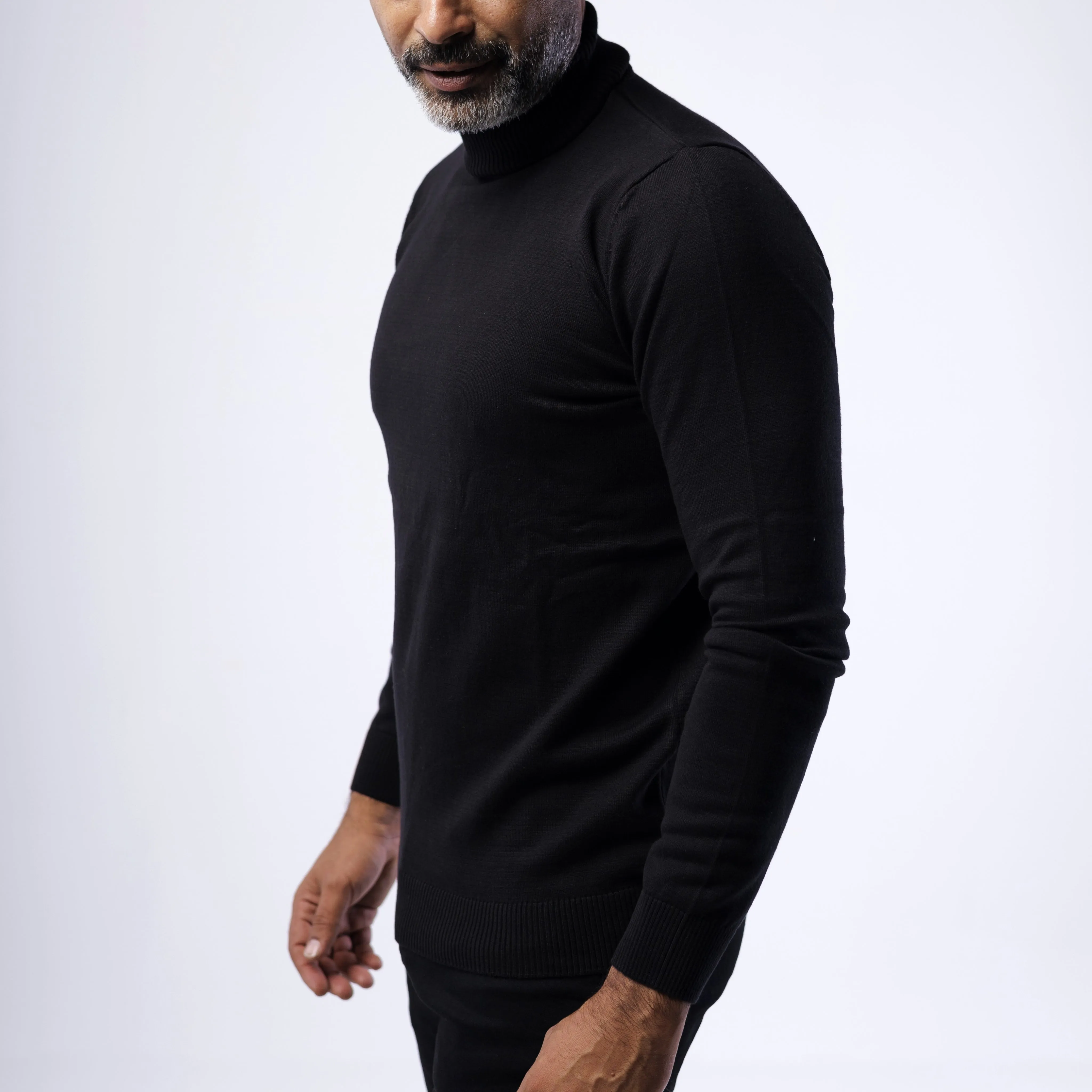 TURTLENECK COTTON SWEATSHIRT
