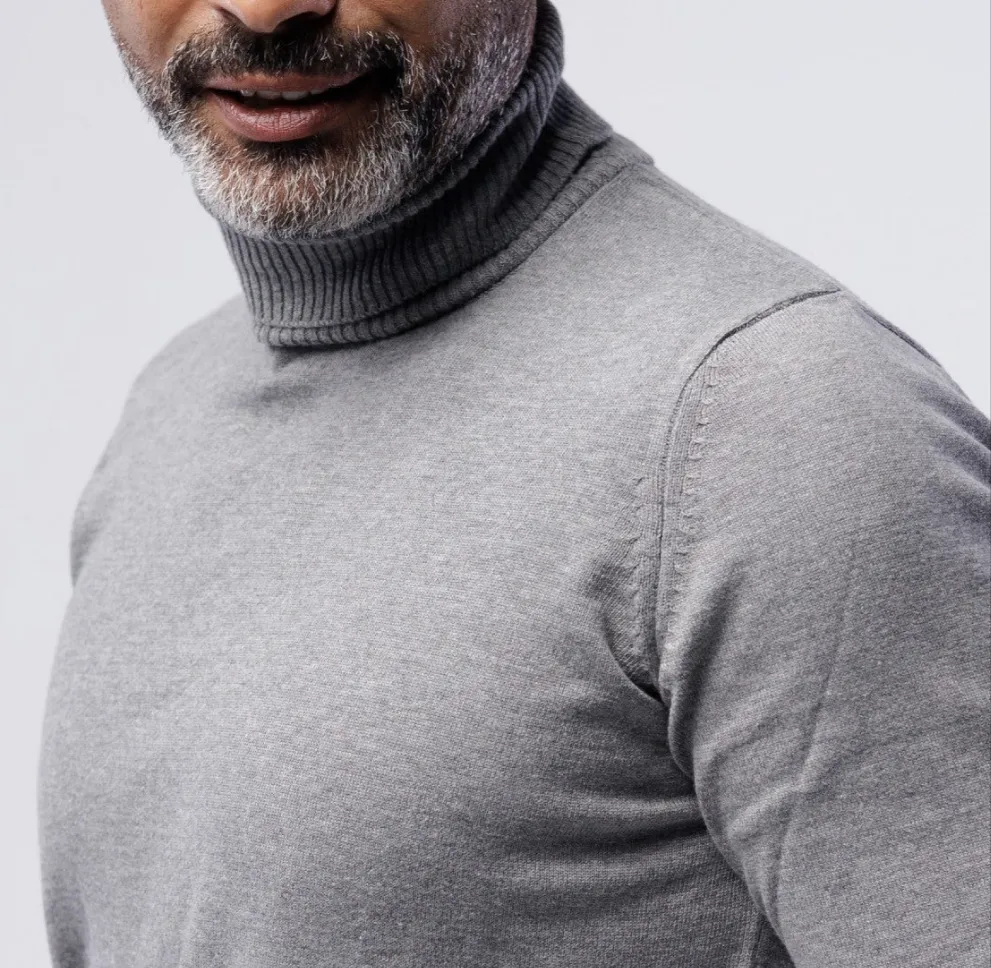 TURTLENECK COTTON SWEATSHIRT