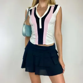 Vintage 00’s Sporty Collared Tank Top  (xs/s)