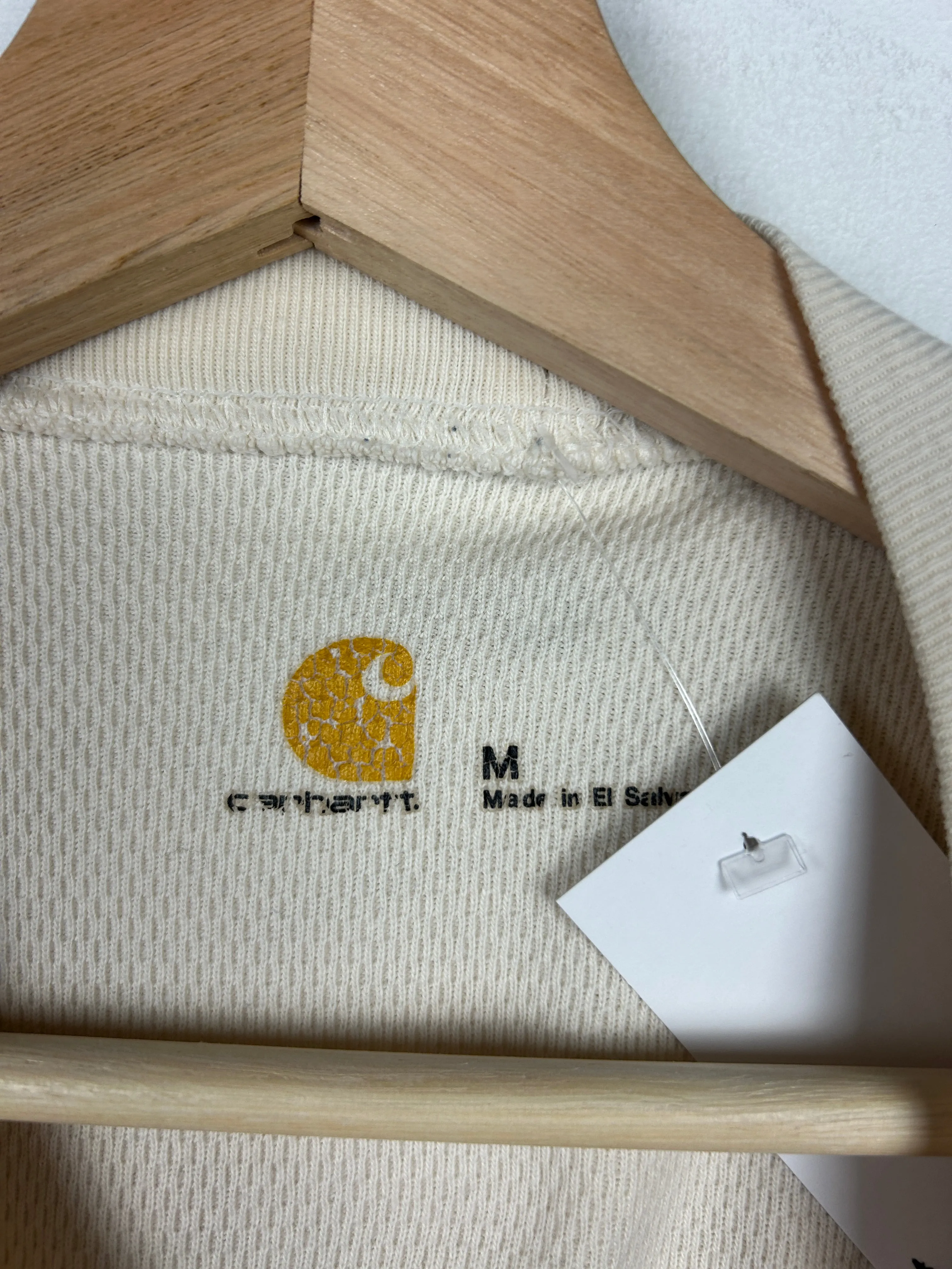 Vintage Carhartt Cream Thermal Long Sleeve