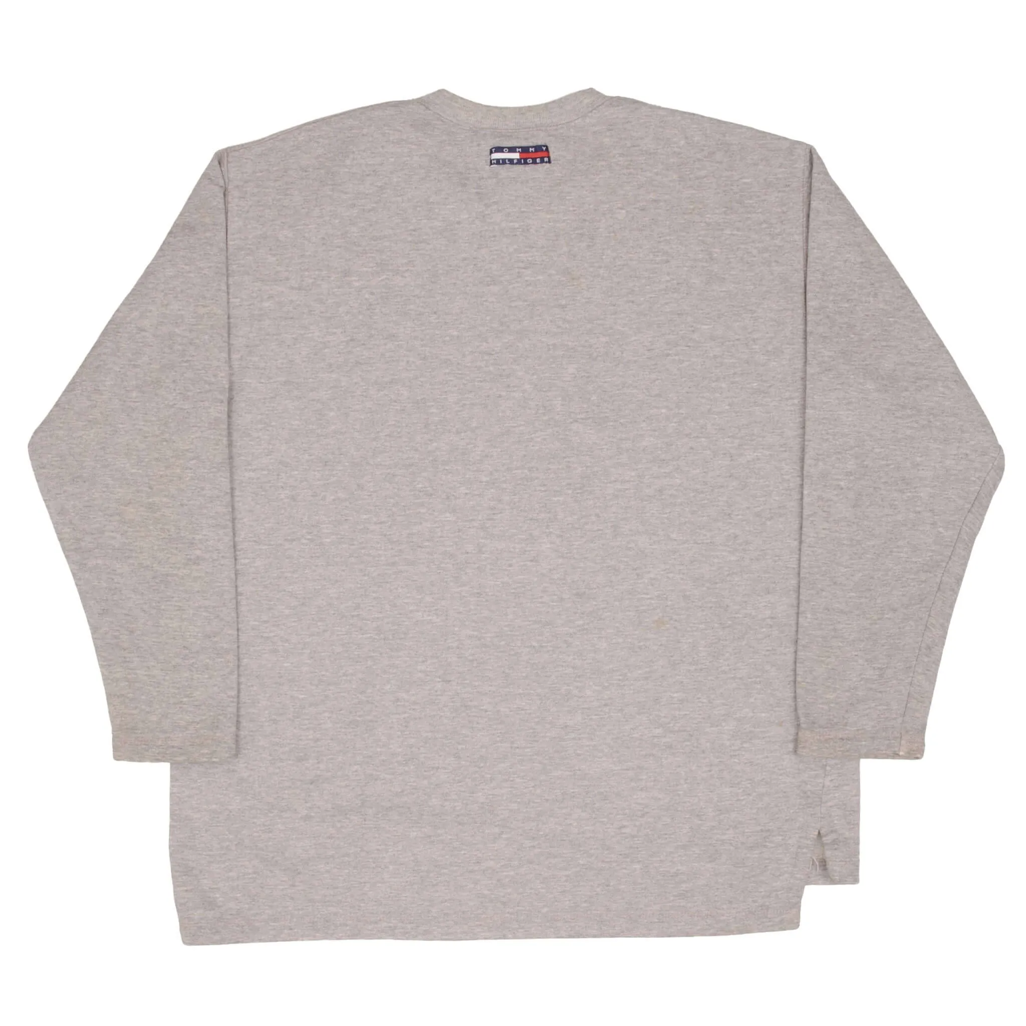VINTAGE TOMMY HILFIGER SPELLOUT 1990S GREY SWEATSHIRT SIZE MEDIUM MADE IN USA