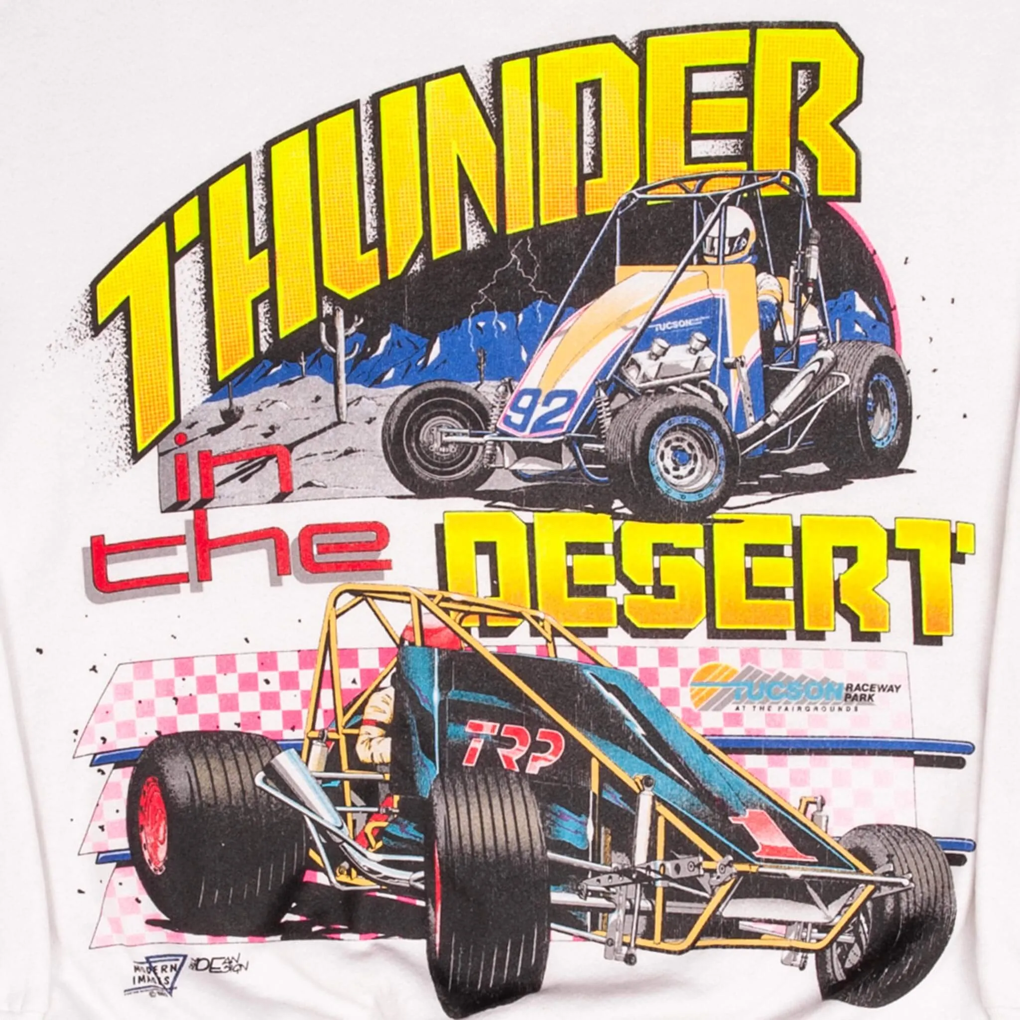 VINTAGE TUSCON RACEWAY PARK THUNDER IN THE DESERT SWEATSHIRT 1992 XL MADE USA