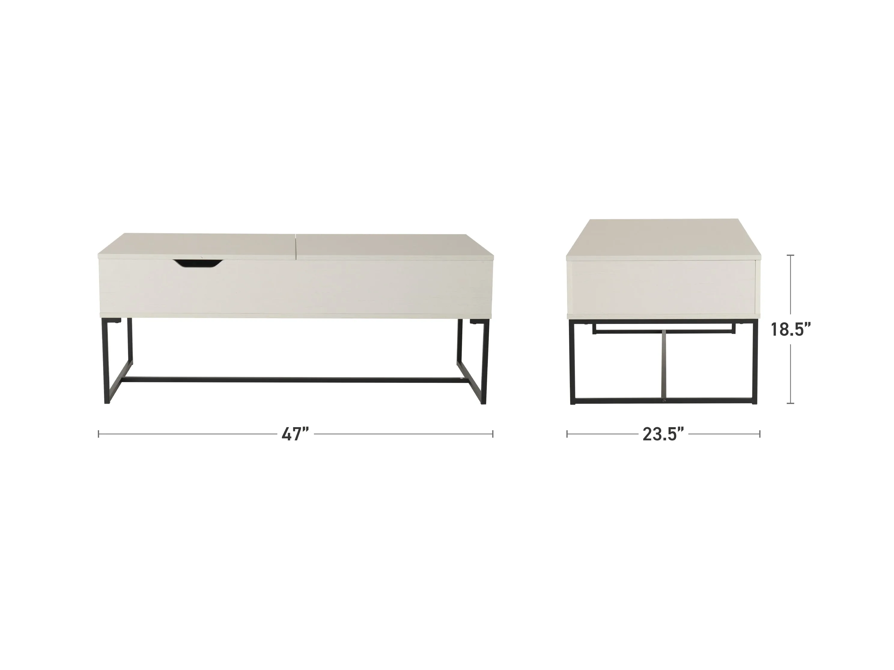 White Lift Top Coffee Table