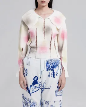 Wide Collar Knit Jumper
