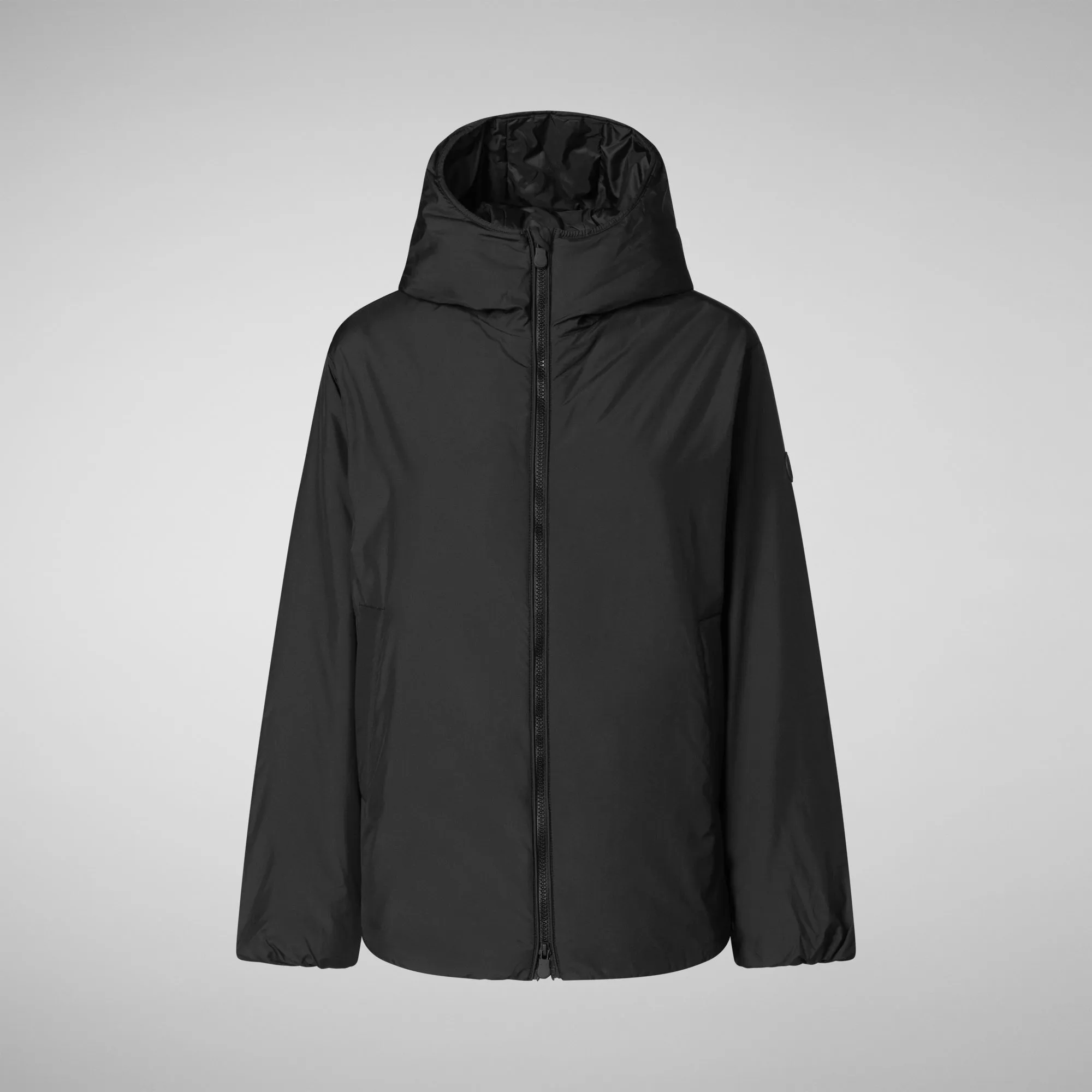 Woman's hooded coat Niaz in black