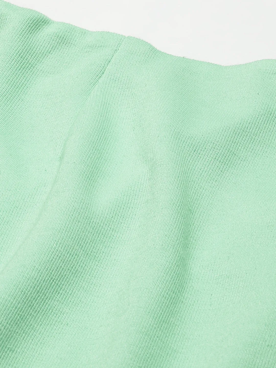 Women Mint Green Rib Pencil Skirt