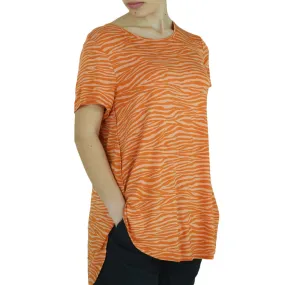 Women's Printed Casual Top,Orange