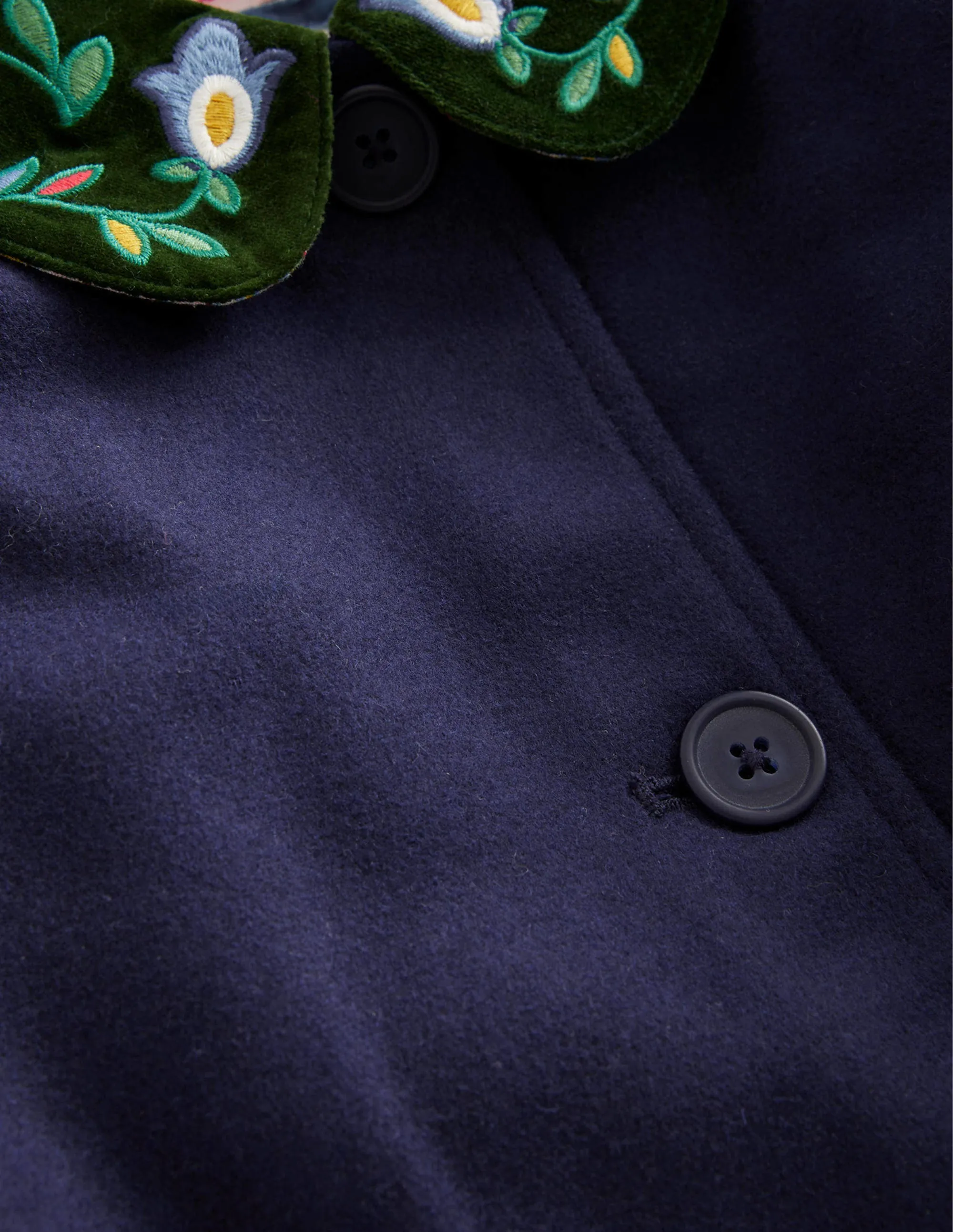 Wonderful Wool Blend Coat-French Navy