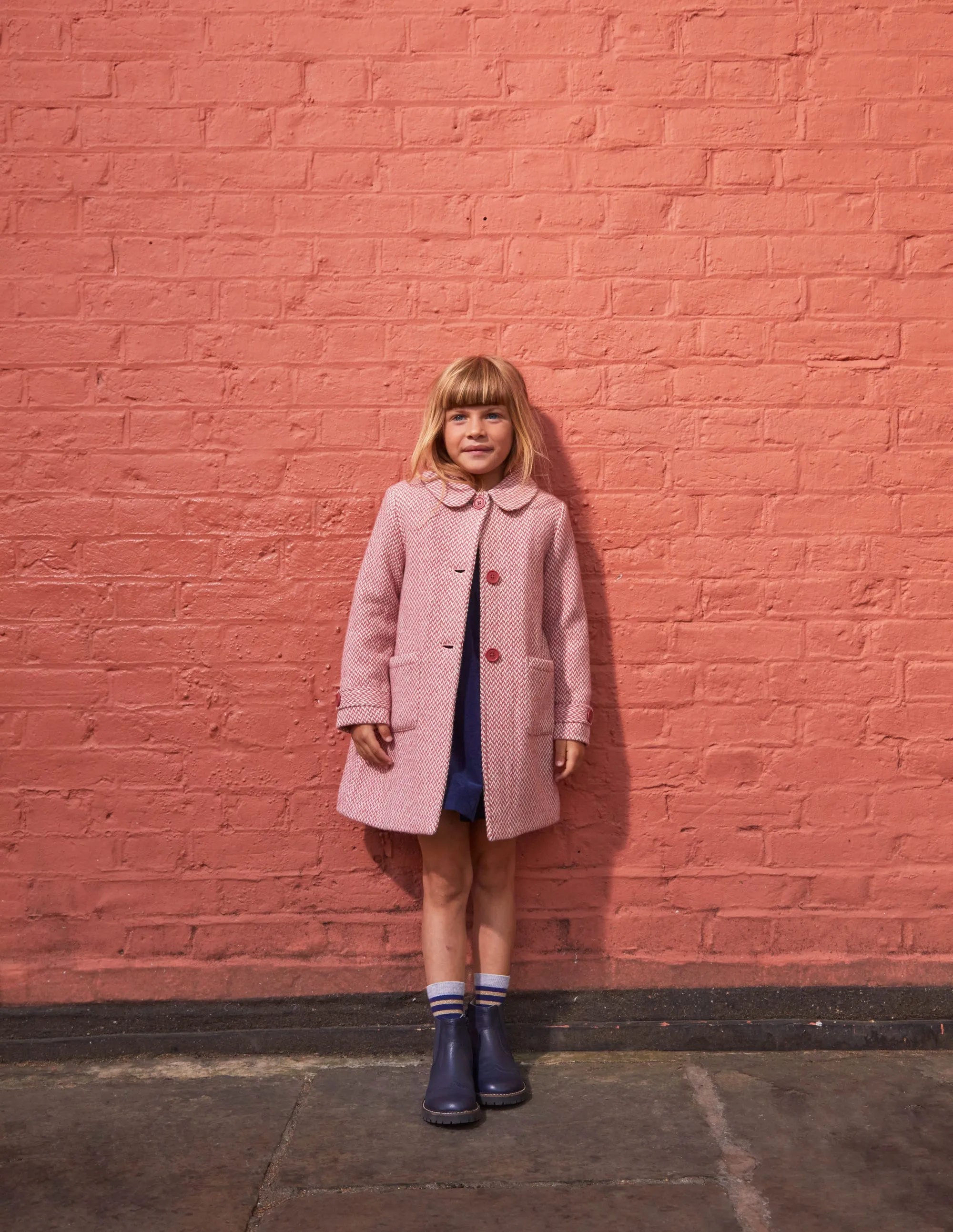Wonderful Wool Blend Coat-Pink Twill