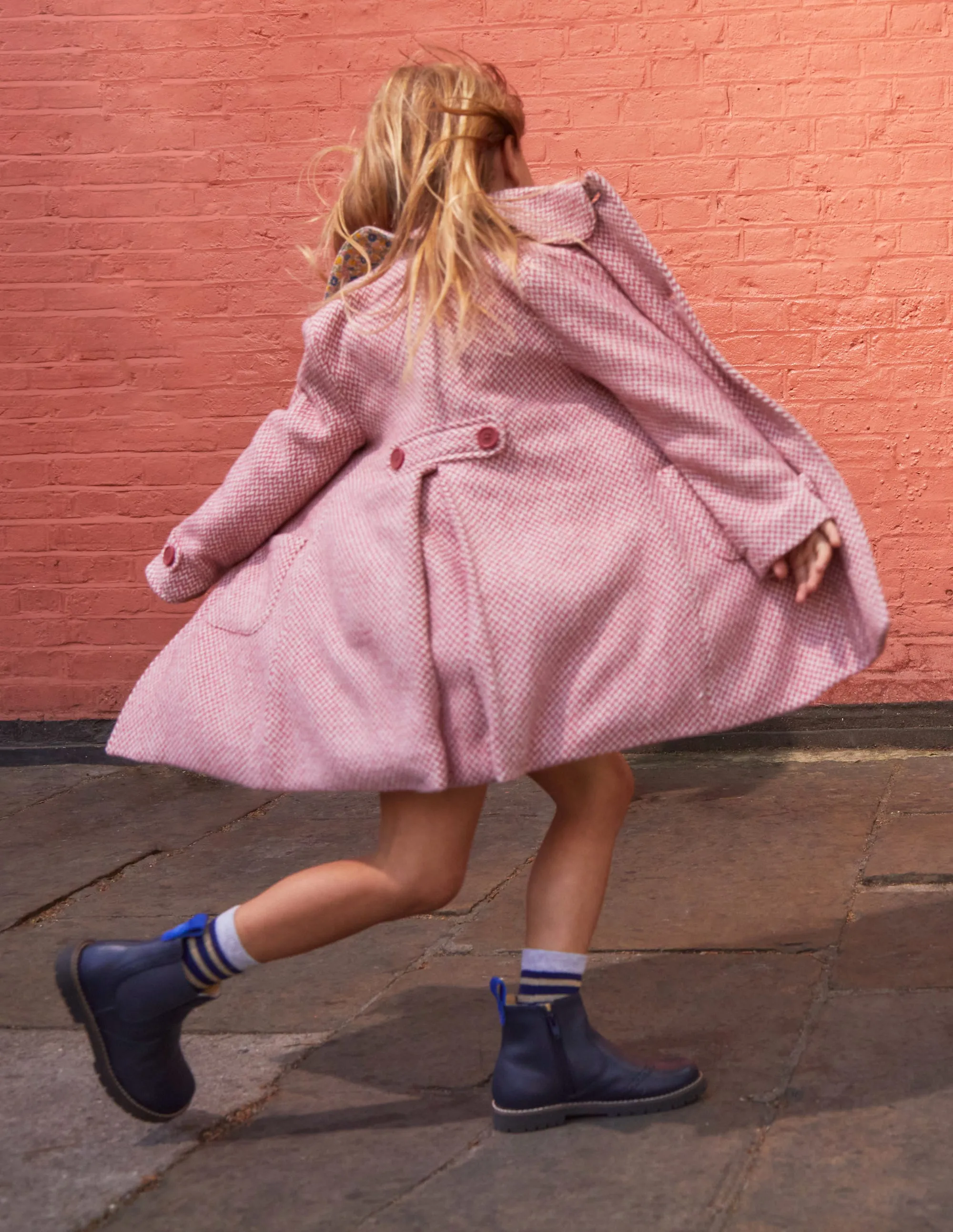 Wonderful Wool Blend Coat-Pink Twill