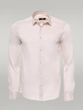 WSS Slim Fit Long Sleeve Ivory Men Shirt  - Singen