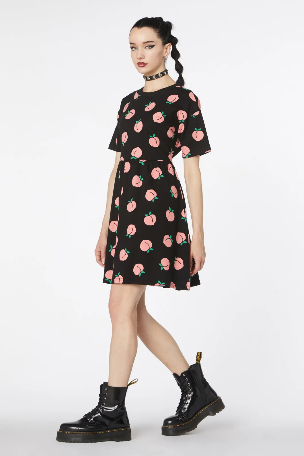 You Peach Cotton Smock Dress