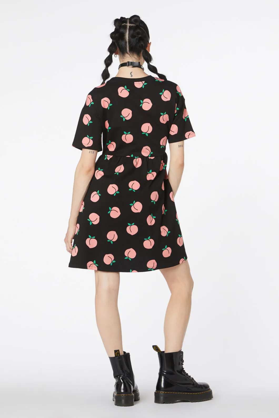 You Peach Cotton Smock Dress