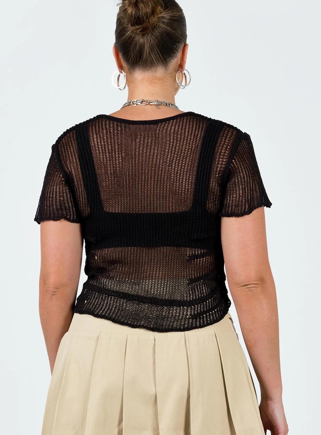 Zeder Sheer Top Black